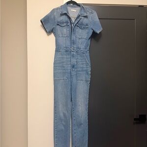 Good American Blue Denim Jumpsuit